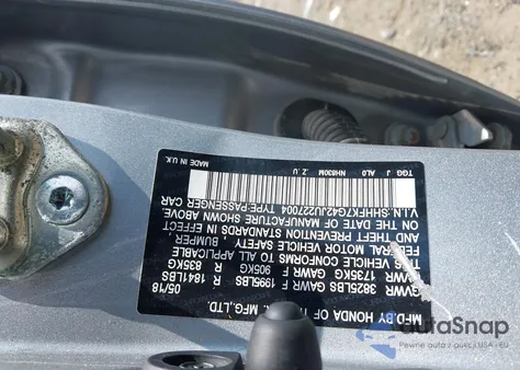 2018 Honda Civic Sport из США, поврежденный, VIN SHHFK7G42JU227004